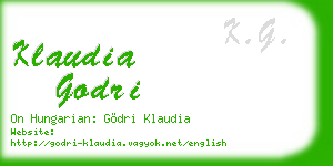 klaudia godri business card